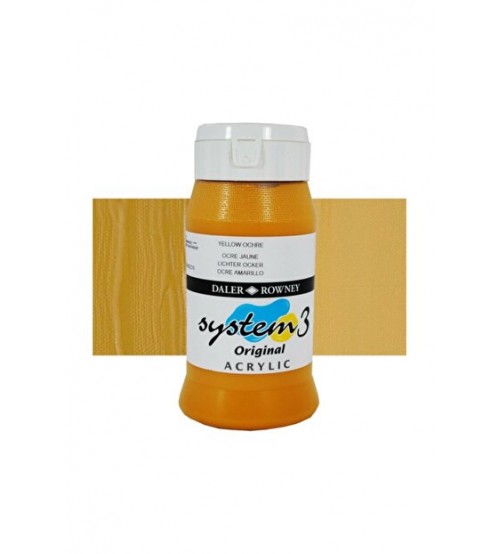 Daler Rowney System3 500 ml Akrilik Boya  663 Yellow Ochre